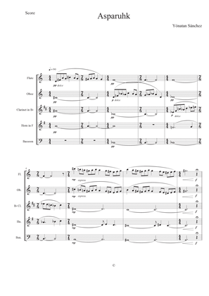 Asparukh for Wind Quintet (flute, oboe, clarinet, horn, basson)