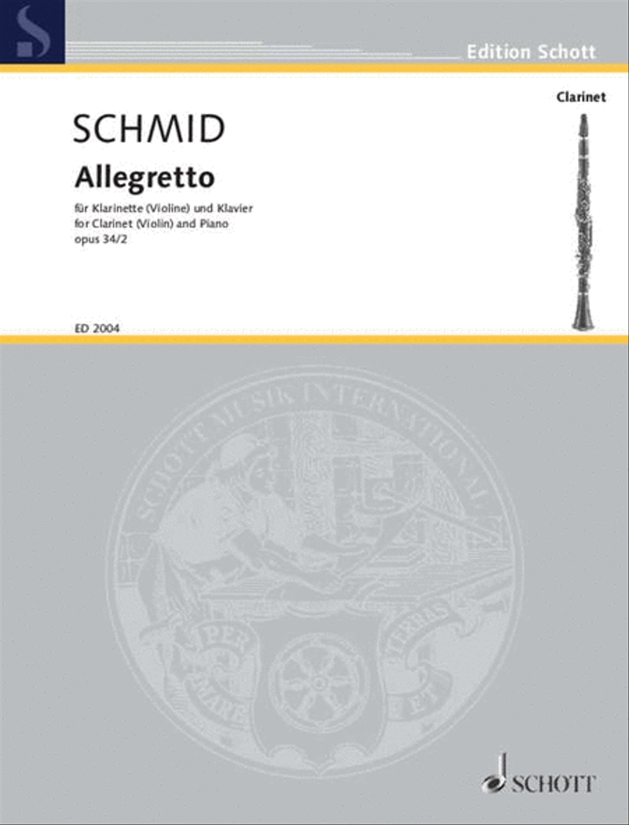Allegretto Op. 35 Cl/pf Clarinet scores gallery preview page 1