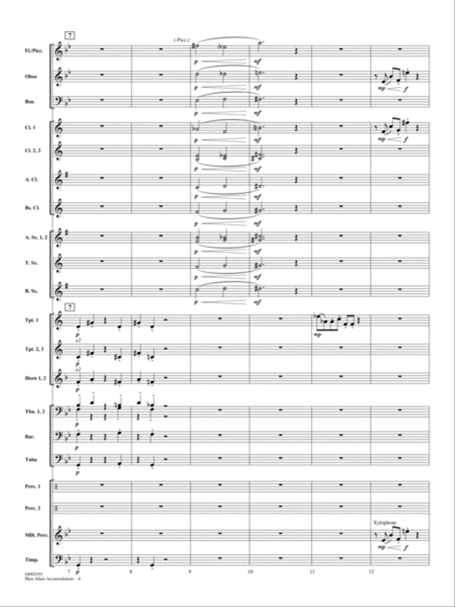 Blue Alien Accumulation - Conductor Score (Full Score) Concert Band scores gallery preview page 4