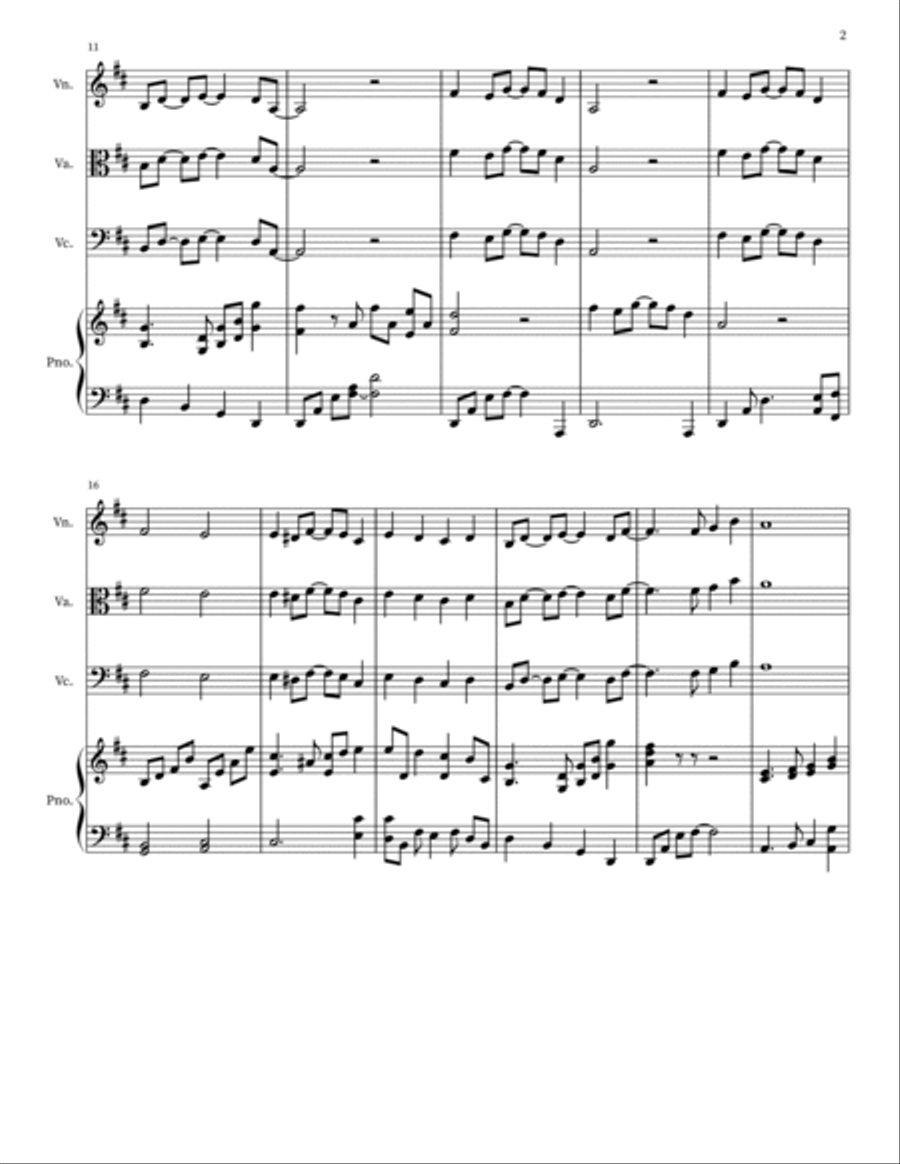 A Whole New World String Duet scores gallery preview page 2