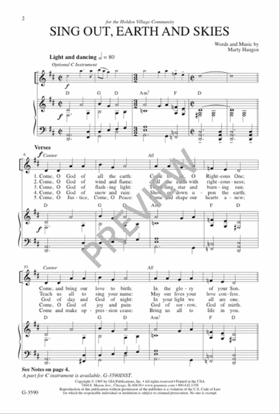Sing Out, Earth and Skies SAT scores gallery preview page 3
