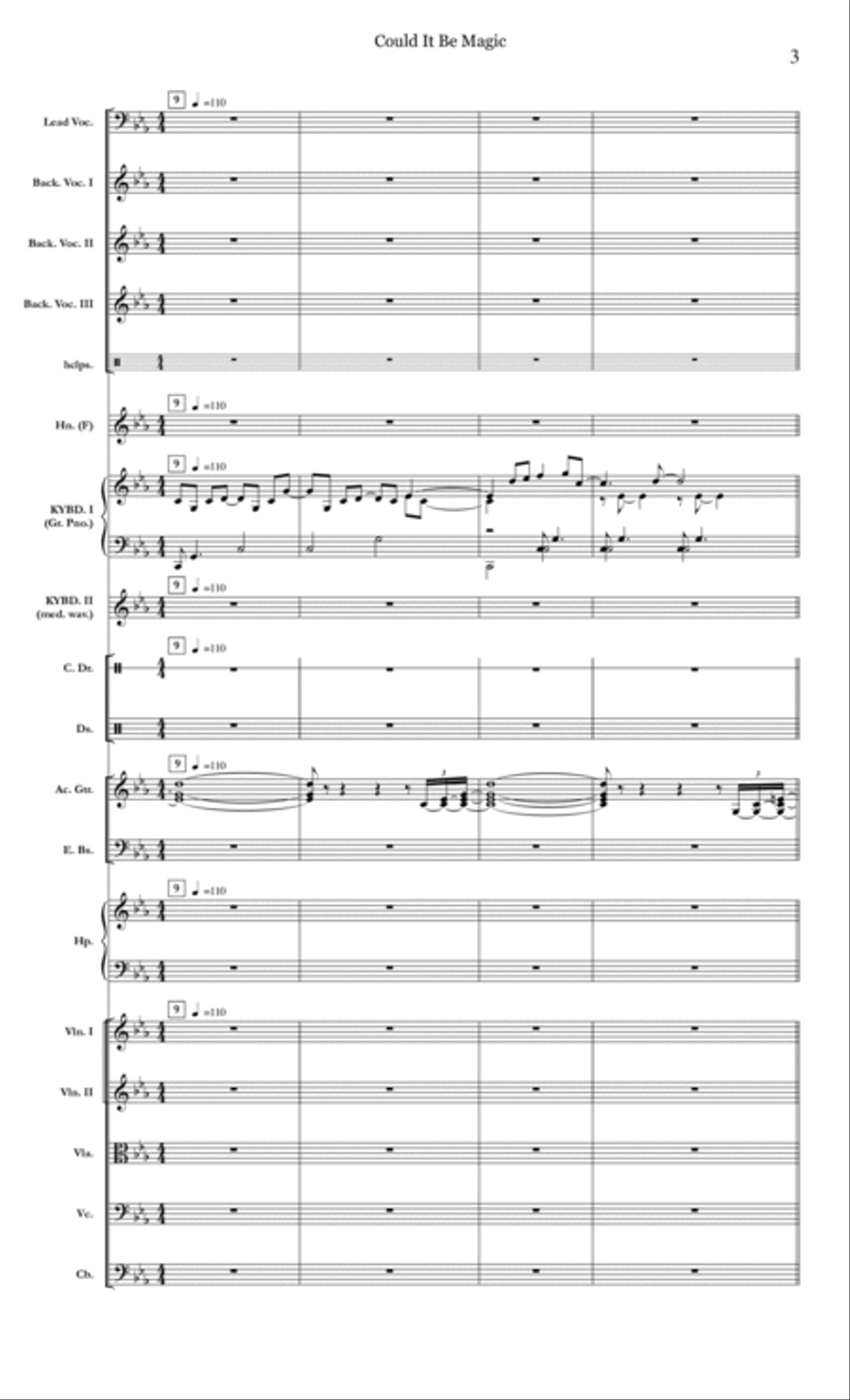 Could It Be Magic Full Orchestra scores gallery preview page 3