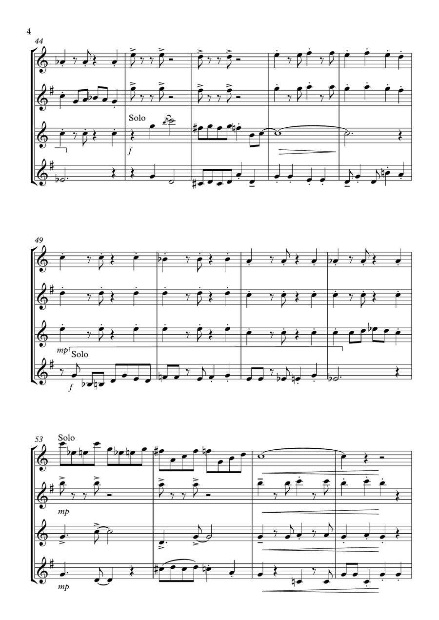The Flapper's Ball (1920s style): Saxophone Quartet Saxophone Quartet scores gallery preview page 4