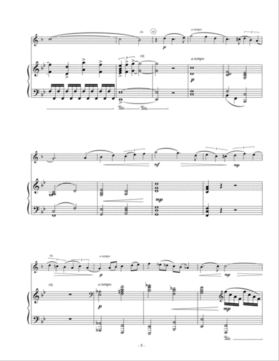 Meditation for Horn and Piano Horn scores gallery preview page 5