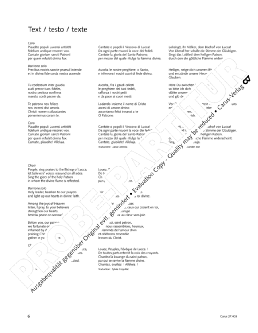 Mottetto per San Paolino Mottetto per San Paolino 4-Part scores gallery preview page 7