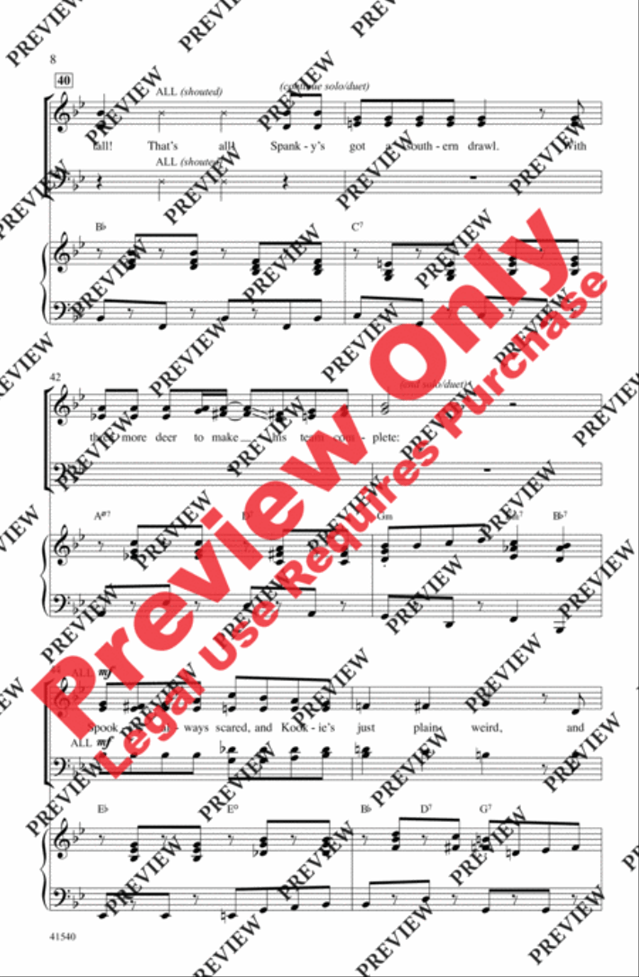 Santa's Crazy Reindeer 4-Part scores gallery preview page 8