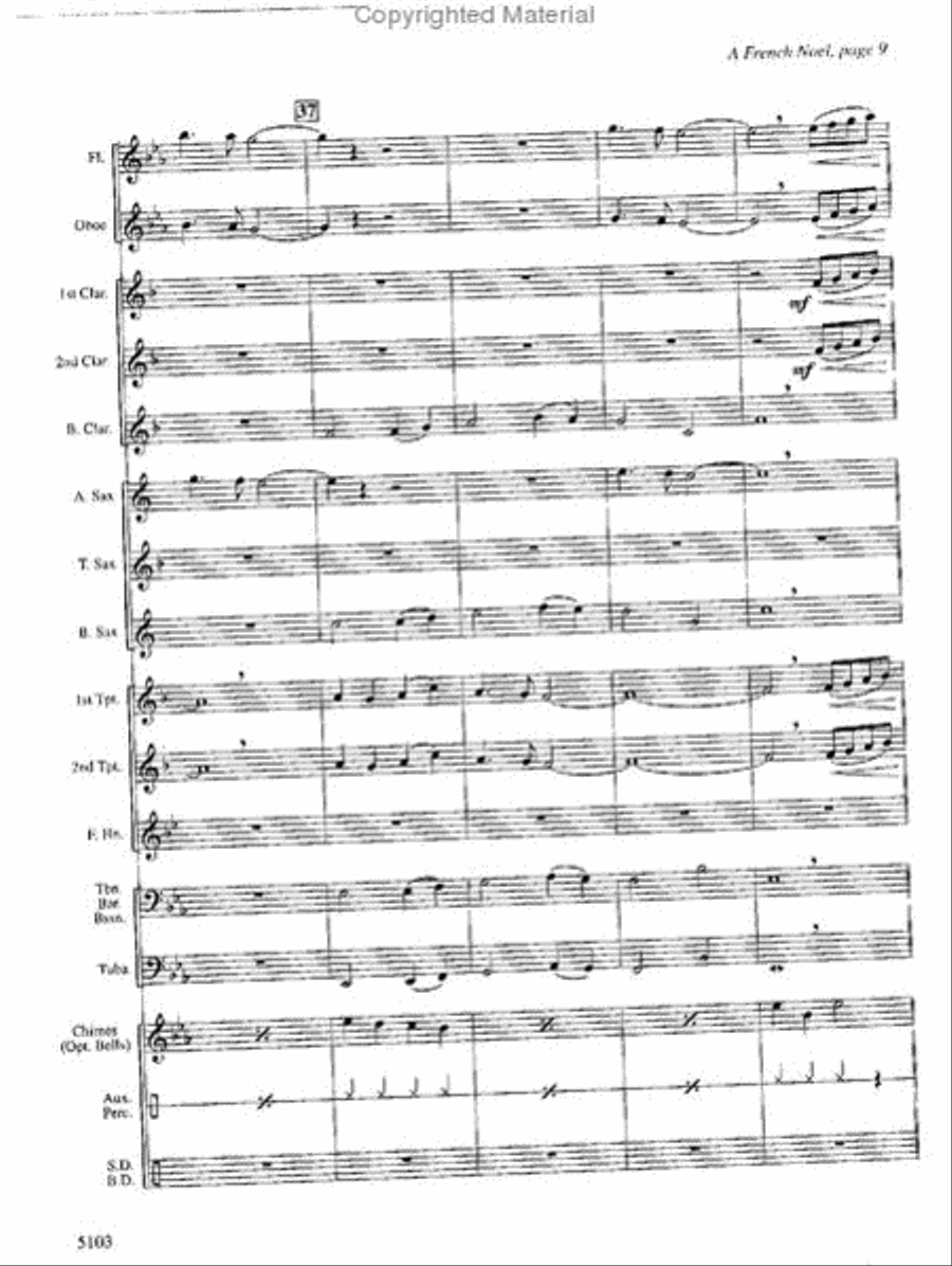 A French Noel Concert Band scores gallery preview page 9