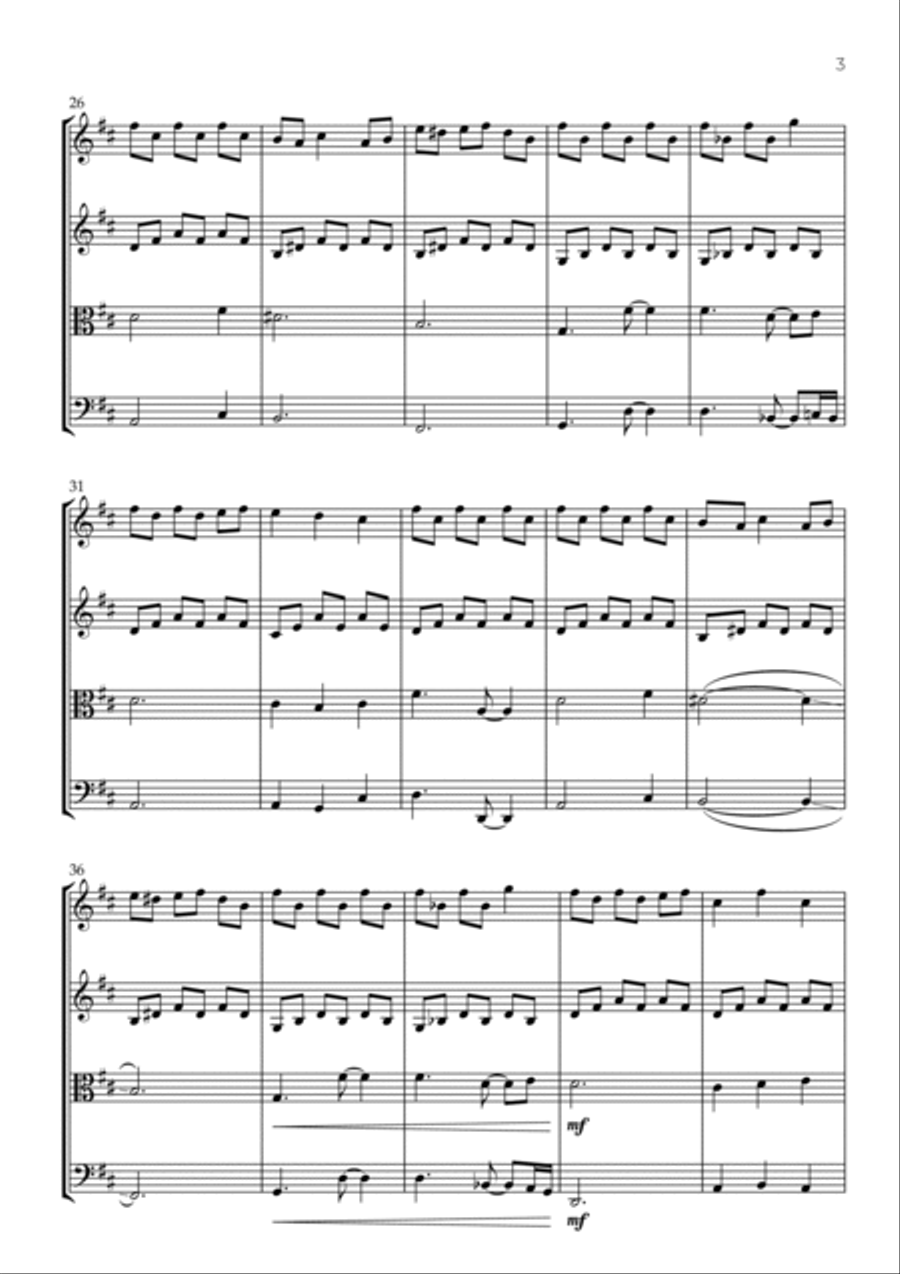 Fallen Down String Quartet scores gallery preview page 3
