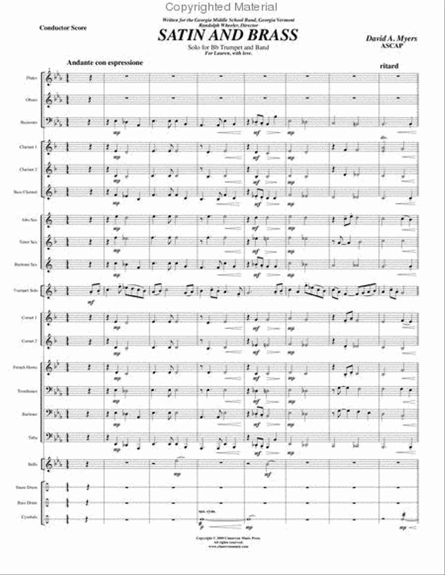 Satin & Brass Satin & Brass Concert Band scores gallery preview page 2