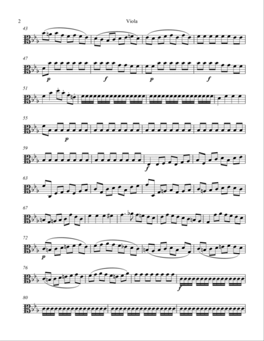 Symphony #3 Movement I. String Quartet scores gallery preview page 5