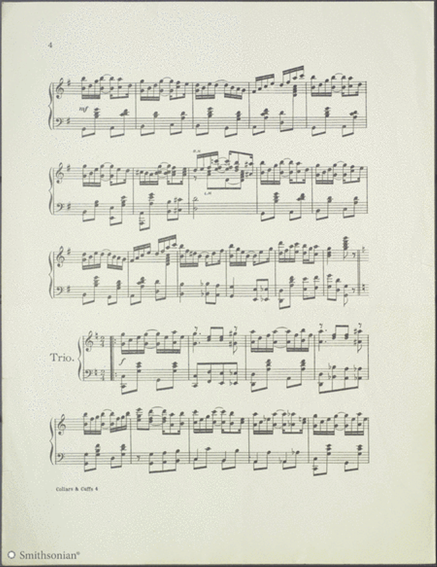 Collars and Cuffs (Rag Two-Step) Piano Solo scores gallery preview page 4