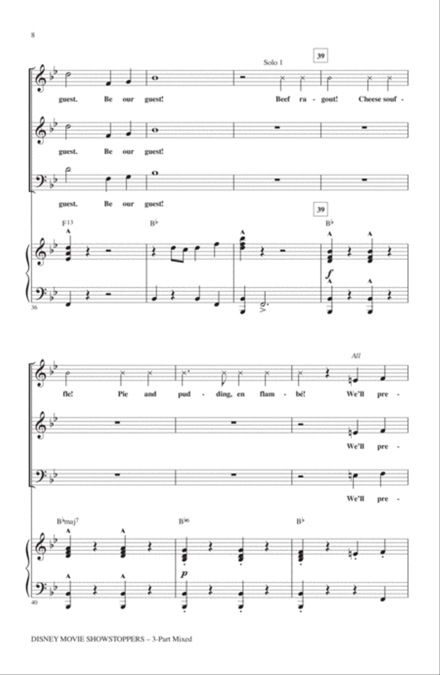 Disney Movie Showstoppers 3-Part scores gallery preview page 6