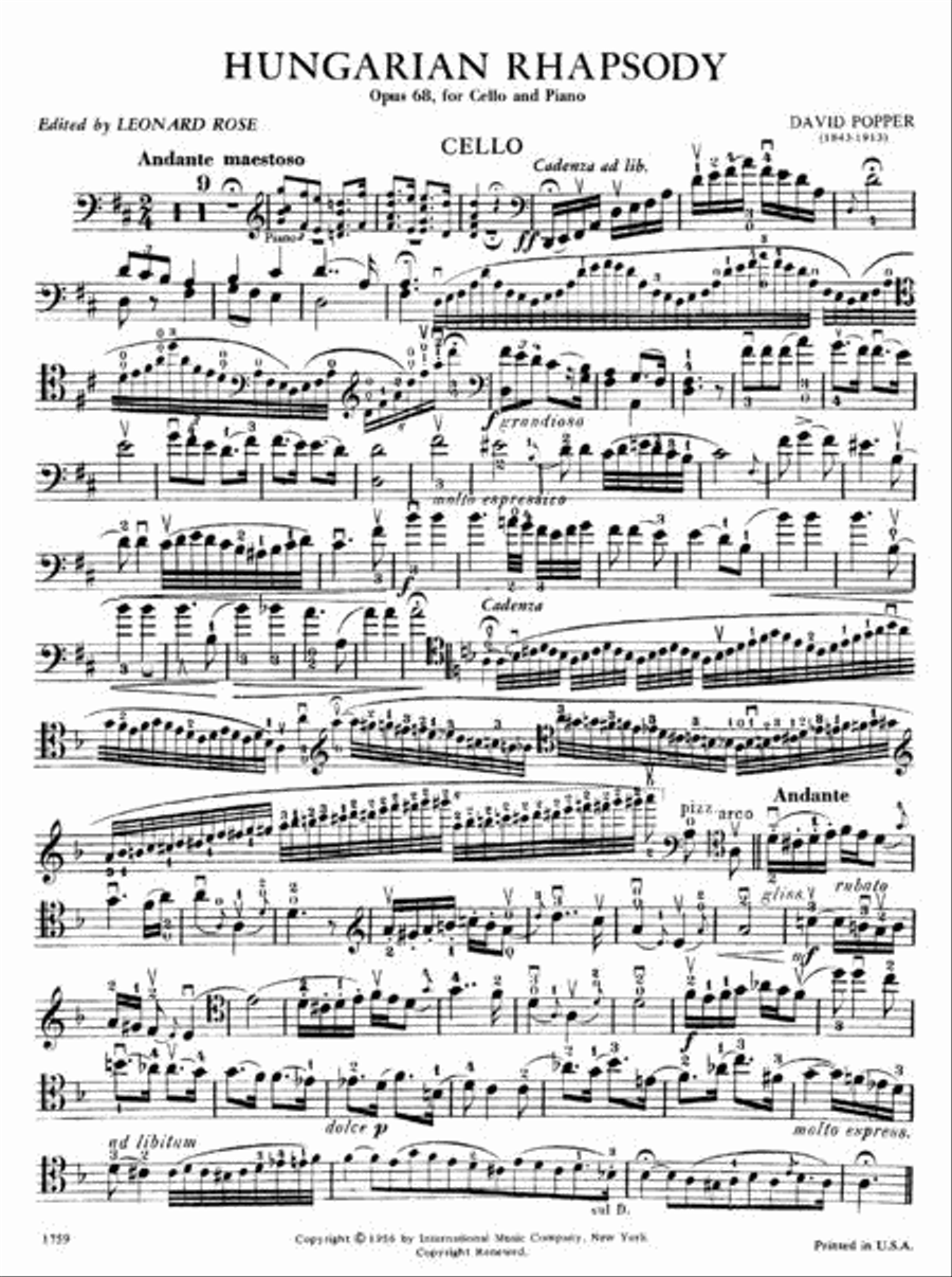 Hungarian Rhapsody, Opus 68 Piano Accompaniment scores gallery preview page 3