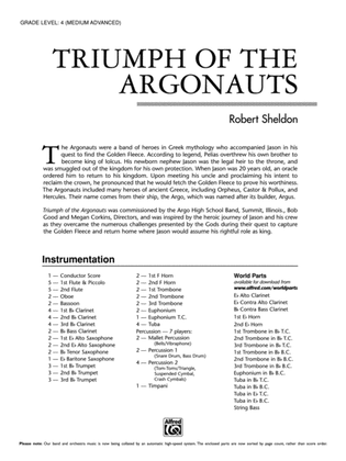 Book cover for Triumph of the Argonauts: Score