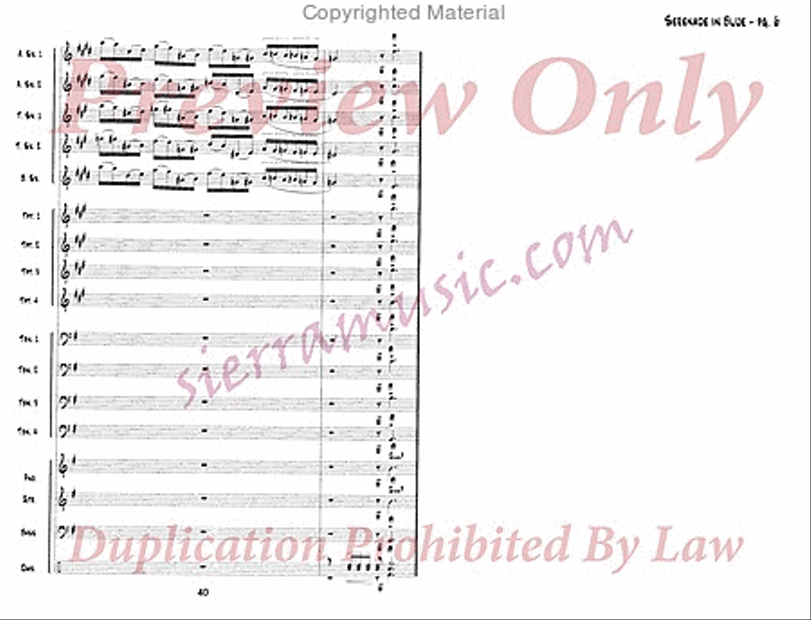 Serenade In Blue Jazz Ensemble scores gallery preview page 7