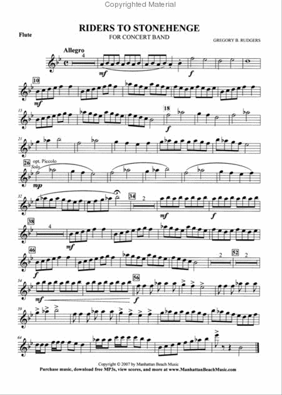 Riders to Stonehenge Concert Band scores gallery preview page 4