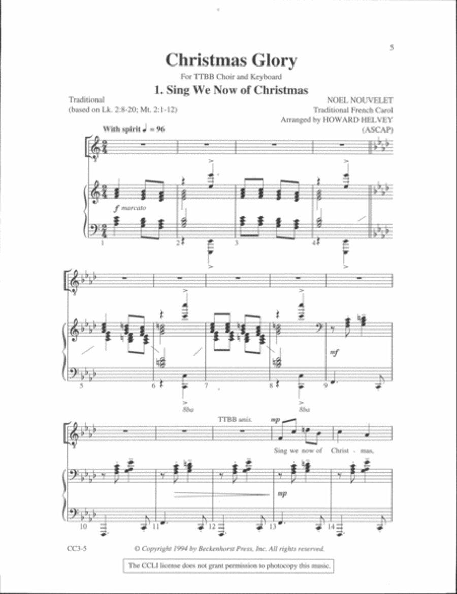 Small Choir Collection - Christmas Glory! TTBB TTBB scores gallery preview page 2