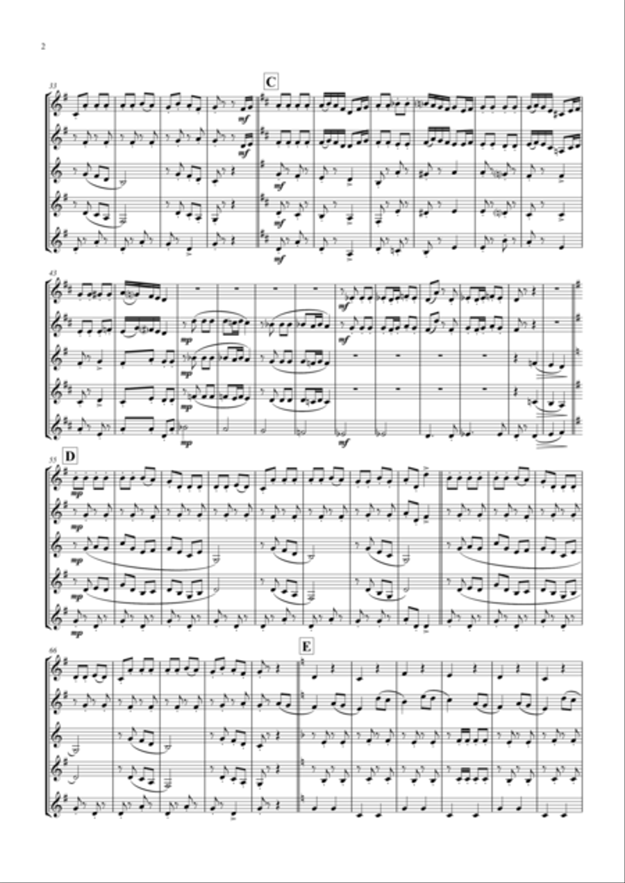Amboss-Polka - German Polka - Oktoberfest - Clarinet Quartet Clarinet Quartet scores gallery preview page 2