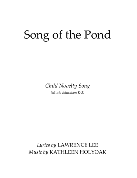 Song of the Pond - Novelty Song by Kathleen Holyoak image number null