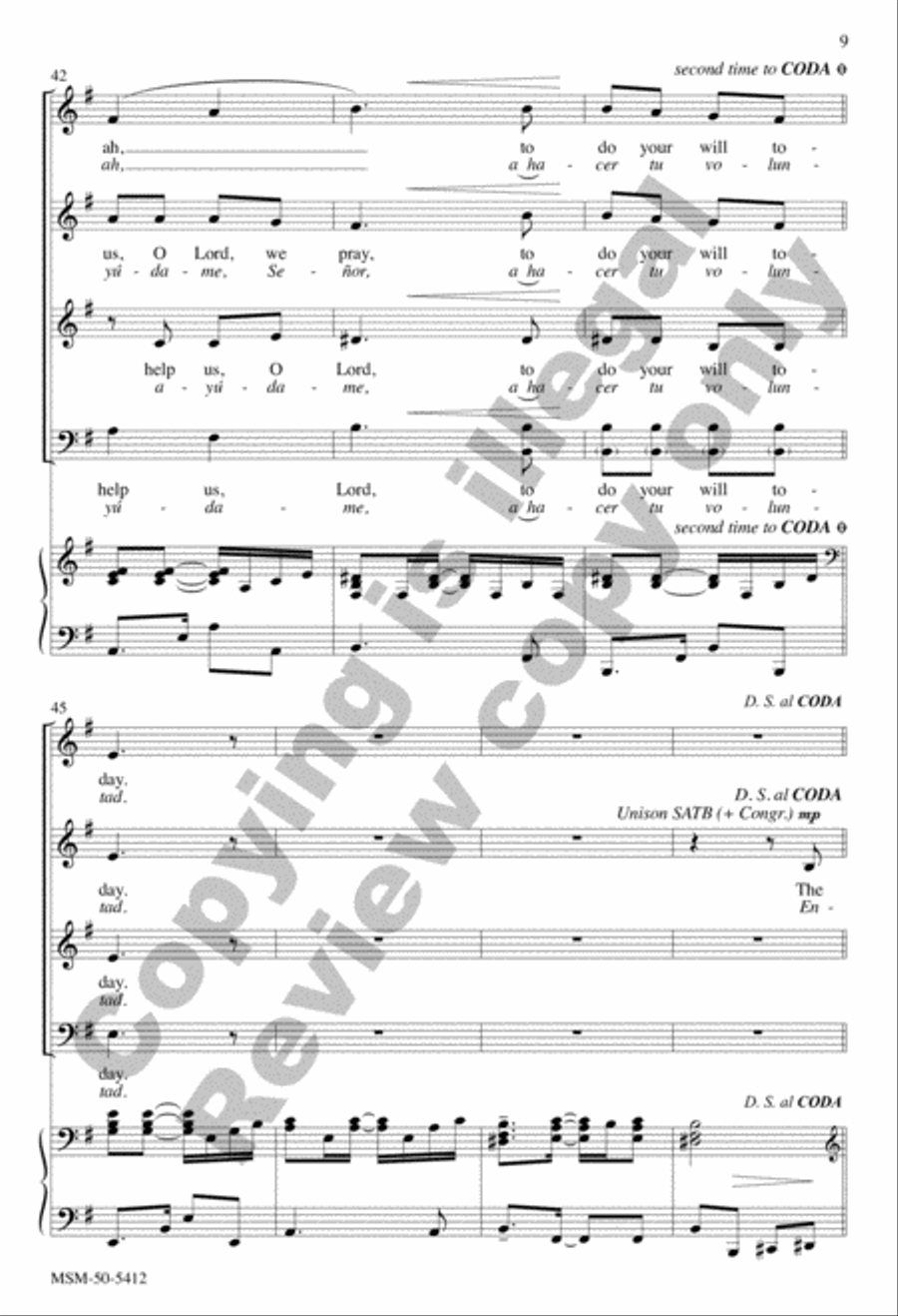 The Lord Now Sends Us Forth (Enviado soy de Dios) SA scores gallery preview page 9