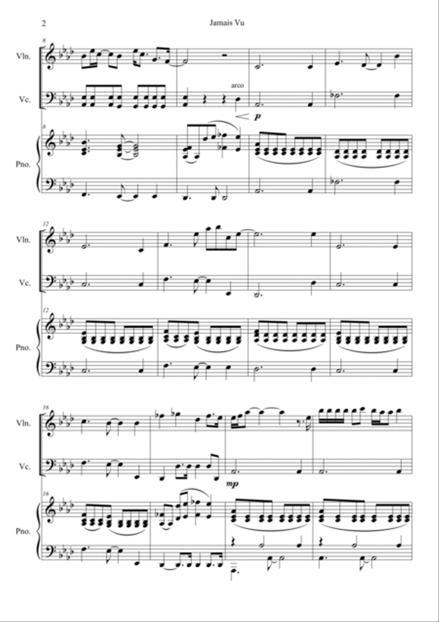 Jamais Vu Jamais Vu Piano Trio scores gallery preview page 2