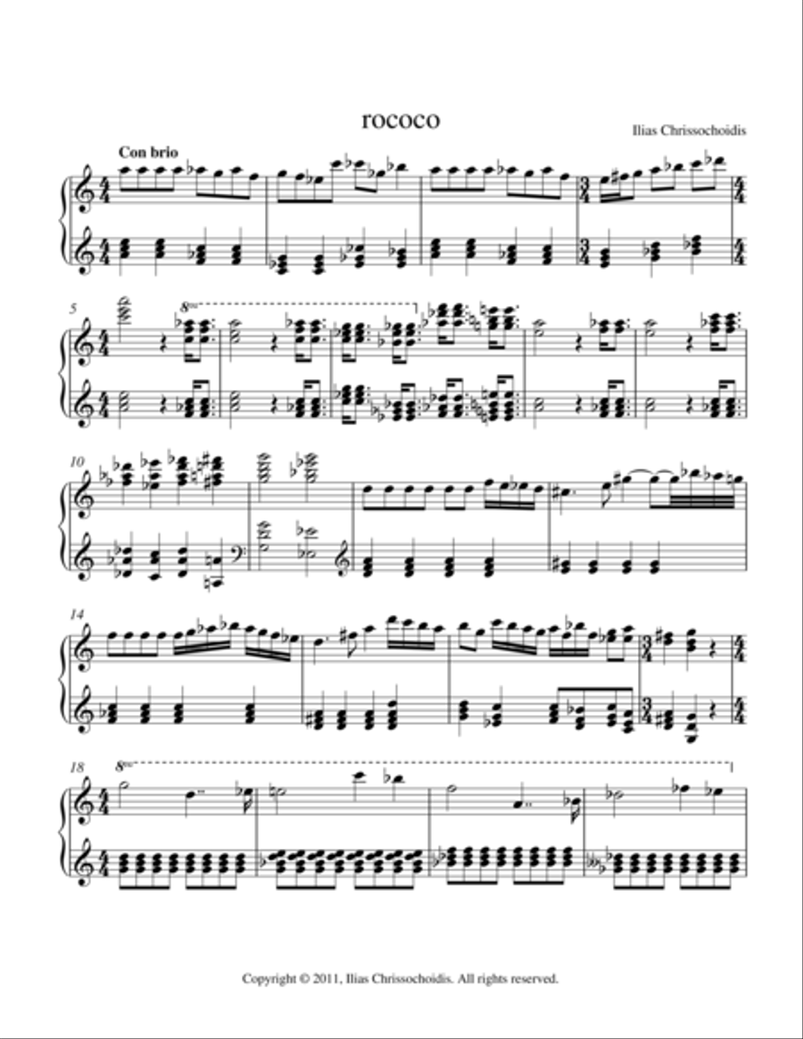 rococo Harpsichord scores gallery preview page 1
