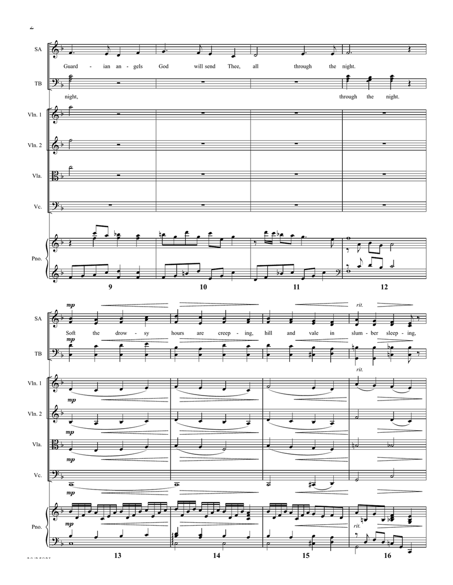 A Christmas Lullaby - String Quartet Score and Parts String Quartet scores gallery preview page 2