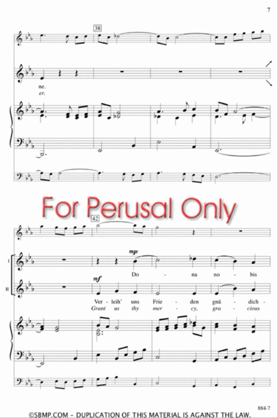 Mendelssohn's Prayer for Peace - SA Octavo SA scores gallery preview page 6