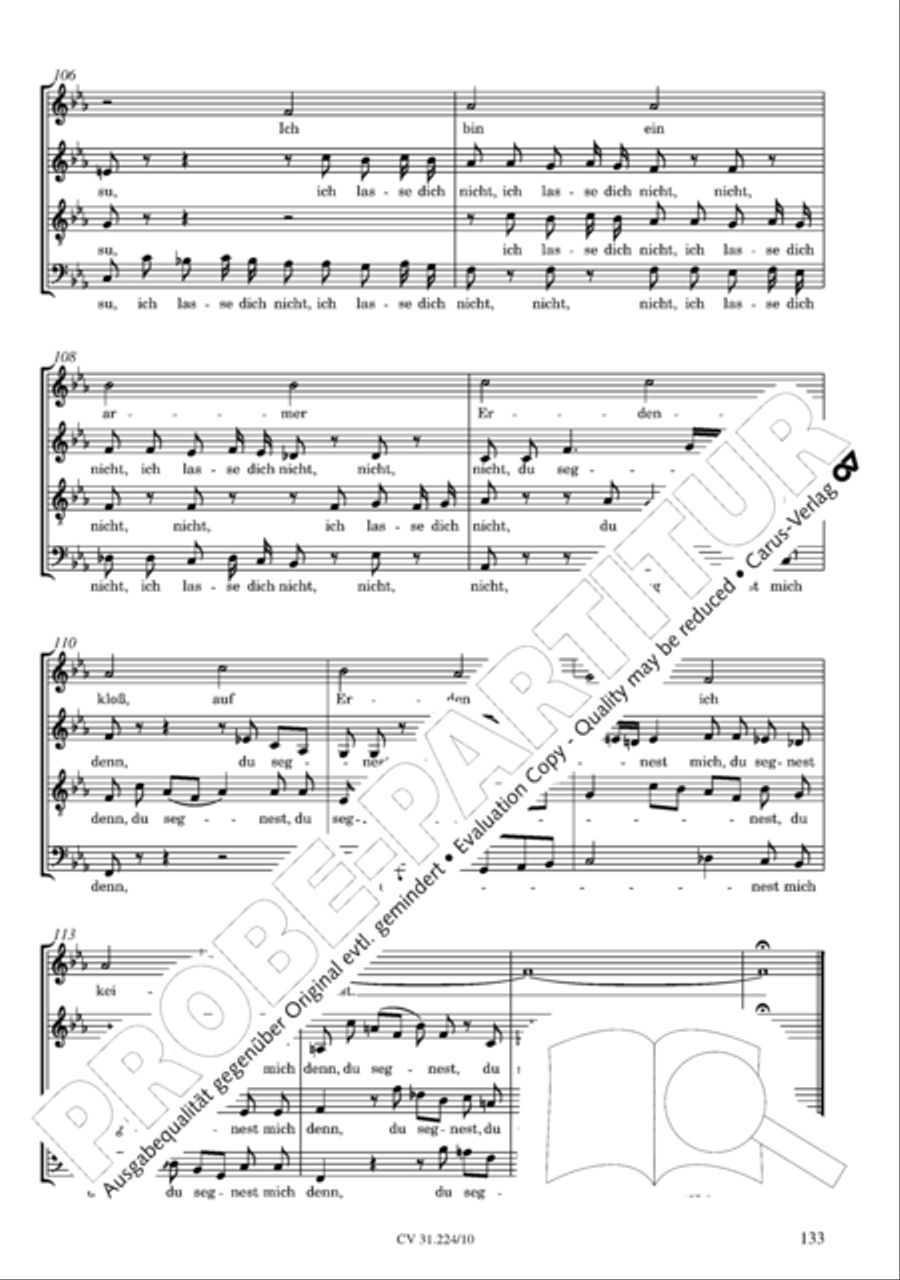 The complete motets (without Bc) Choir scores gallery preview page 140