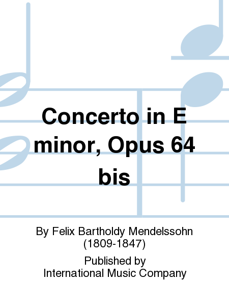 Concerto In E Minor, Opus 64 Bis