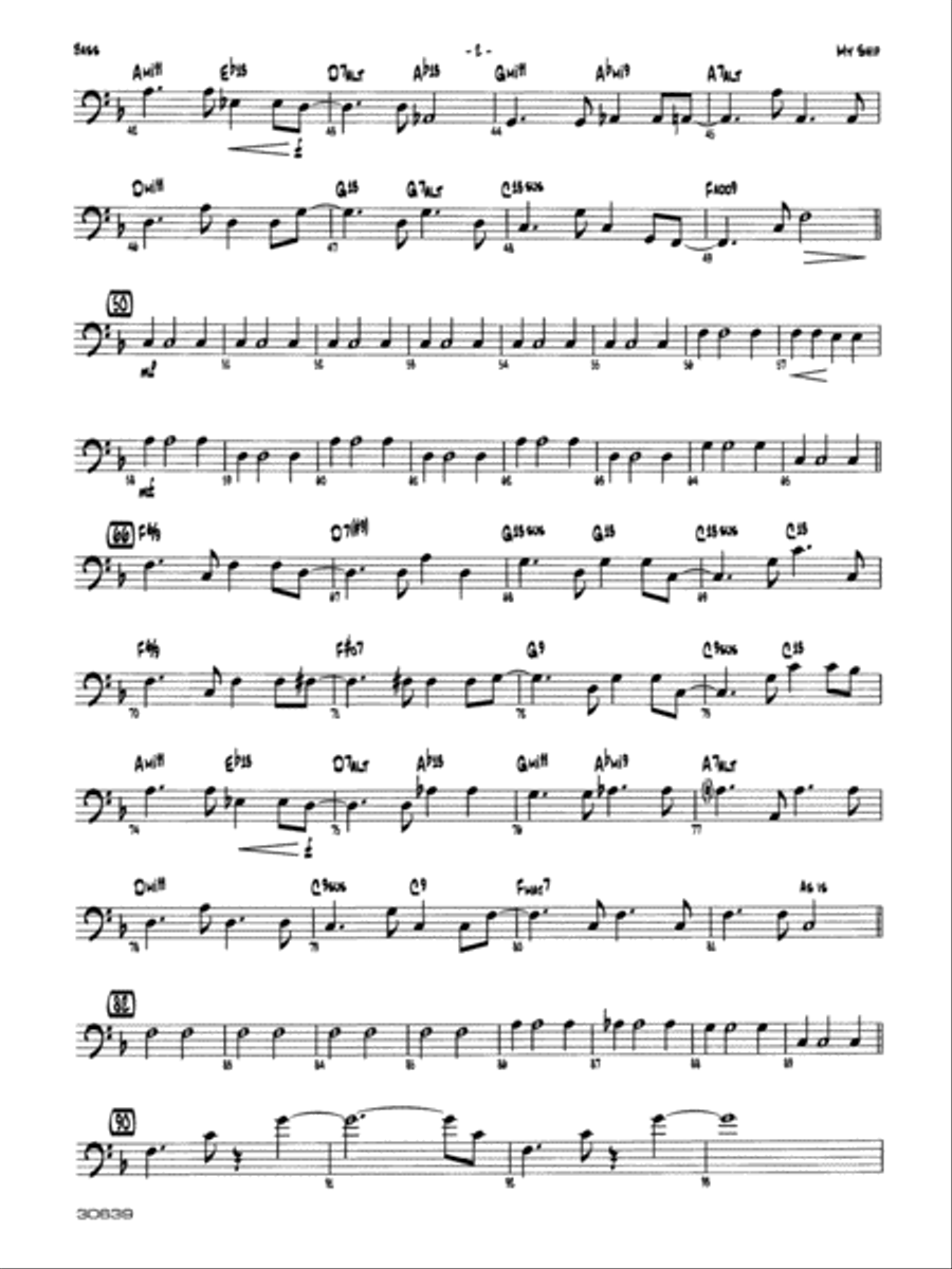 My Ship: String Bass Jazz Ensemble scores gallery preview page 2