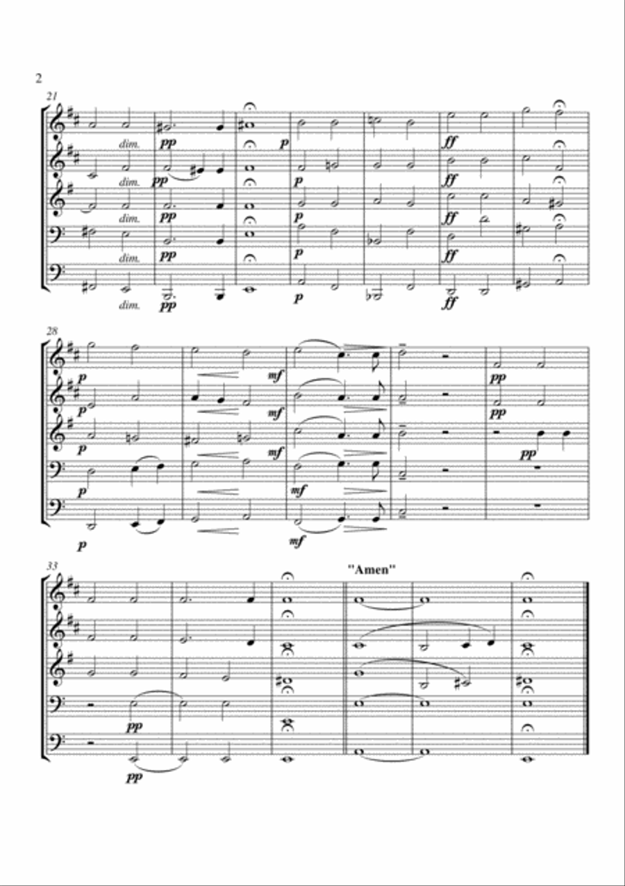 Pange Lingua Brass Quintet scores gallery preview page 2