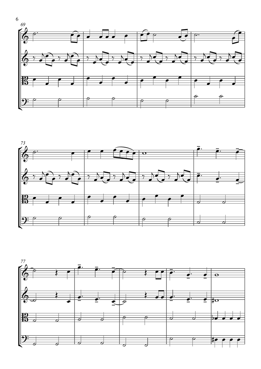 Let It Go (from Frozen) String Quartet scores gallery preview page 6