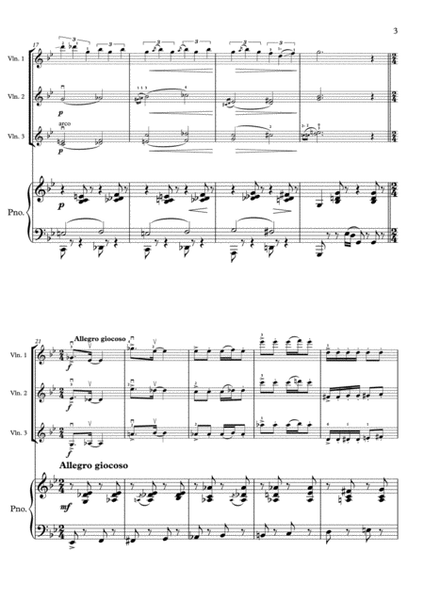 Gershwin - 'It Ain't Necessarily So' - 3 Violins Violin Trio Violin Group & Piano