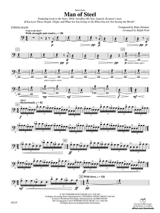 Man of Steel, Suite from: String Bass