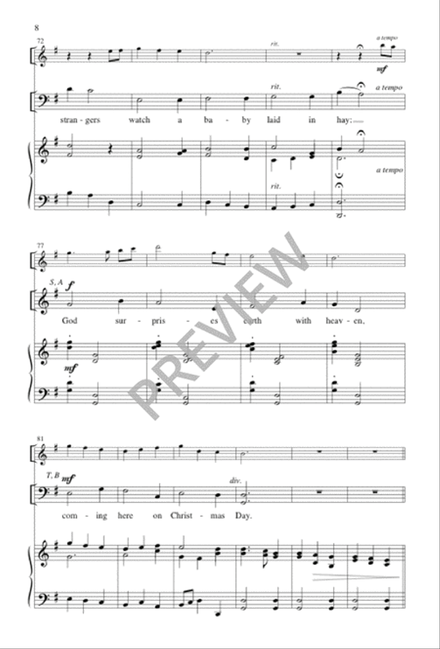Who Would Think That What Was Needed 4-Part scores gallery preview page 8