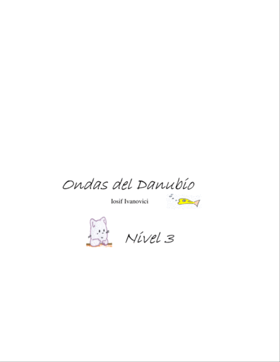 Valse Ondas del Danubio. Iosif Ivanovici. Nivel 3. Piano Method scores gallery preview page 1