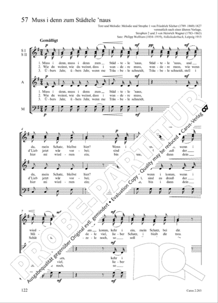 Loreley. Folk songs for choir (Loreley. Volkslieder fur Chor) Choir scores gallery preview page 127