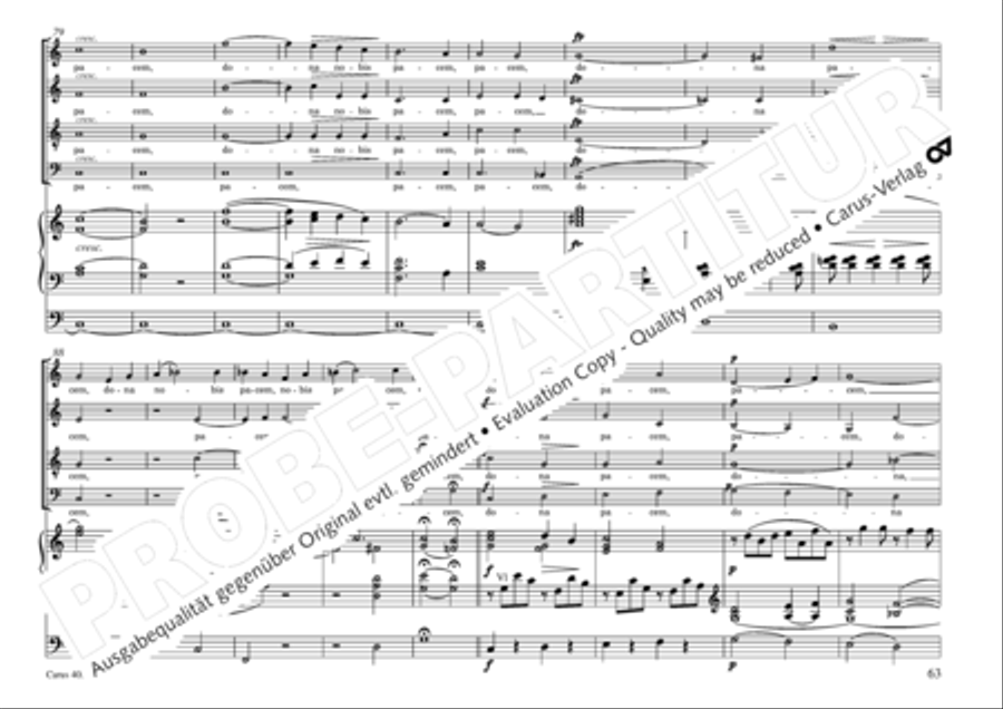 Missa sacra C Minor 4-Part scores gallery preview page 64