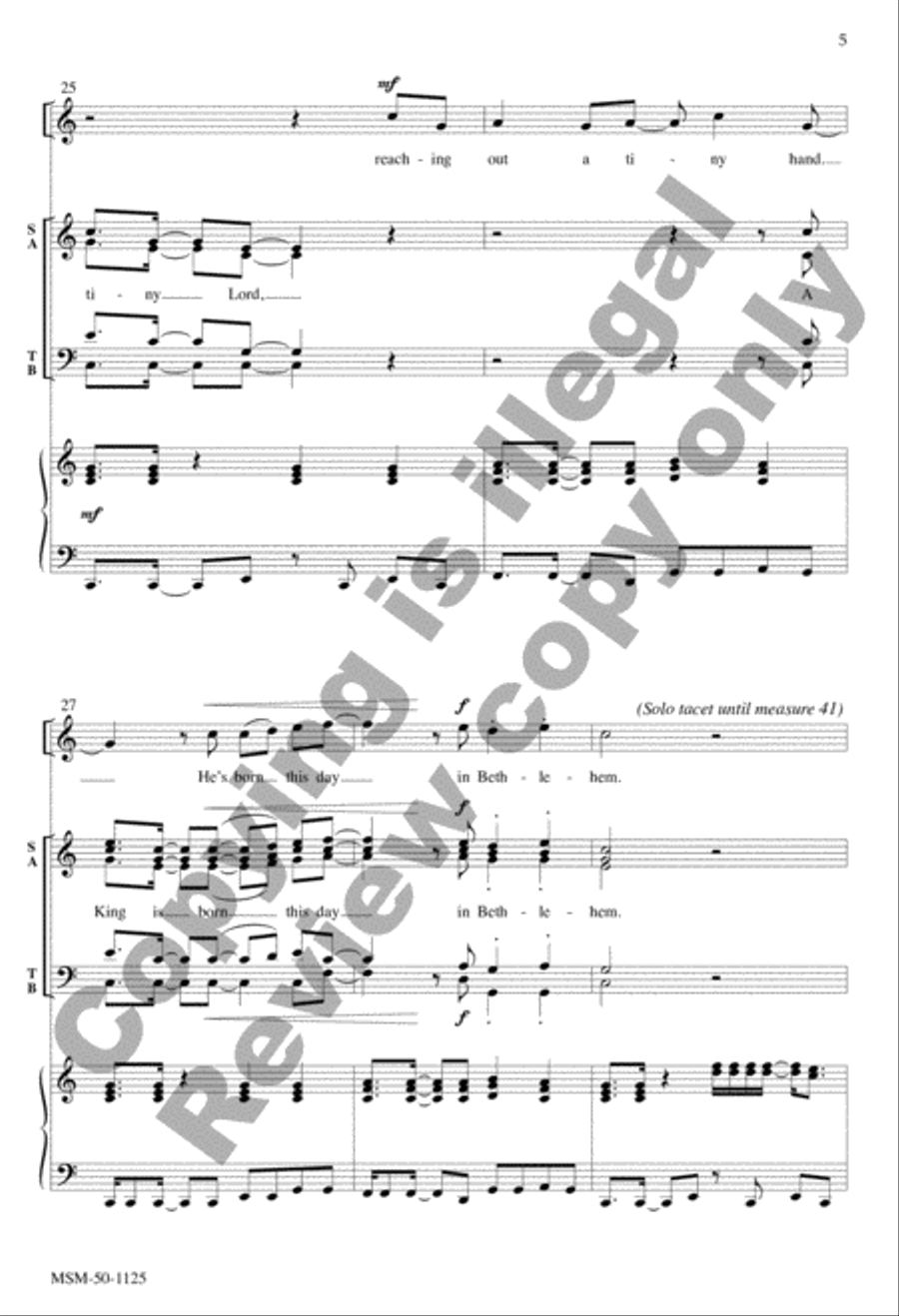A King Is Born 4-Part scores gallery preview page 5