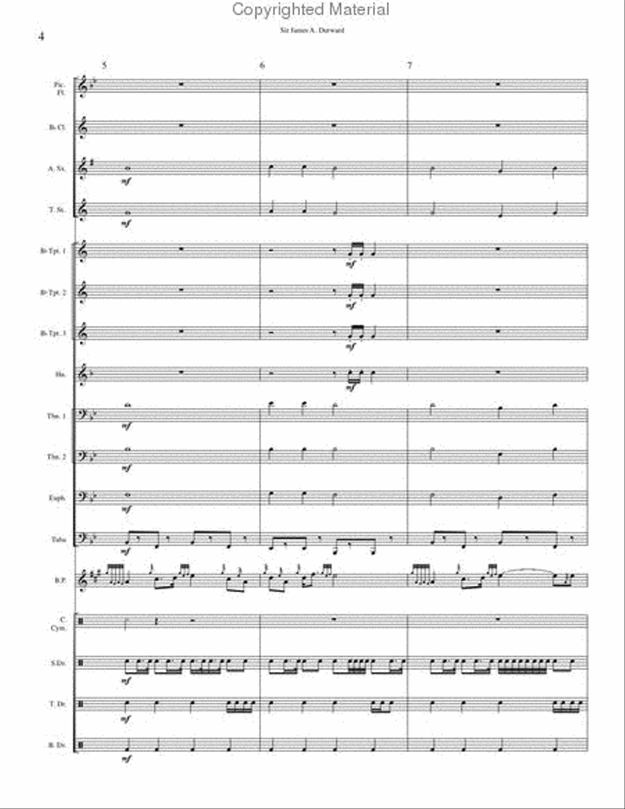 Sir James A. Durward Concert Band scores gallery preview page 4