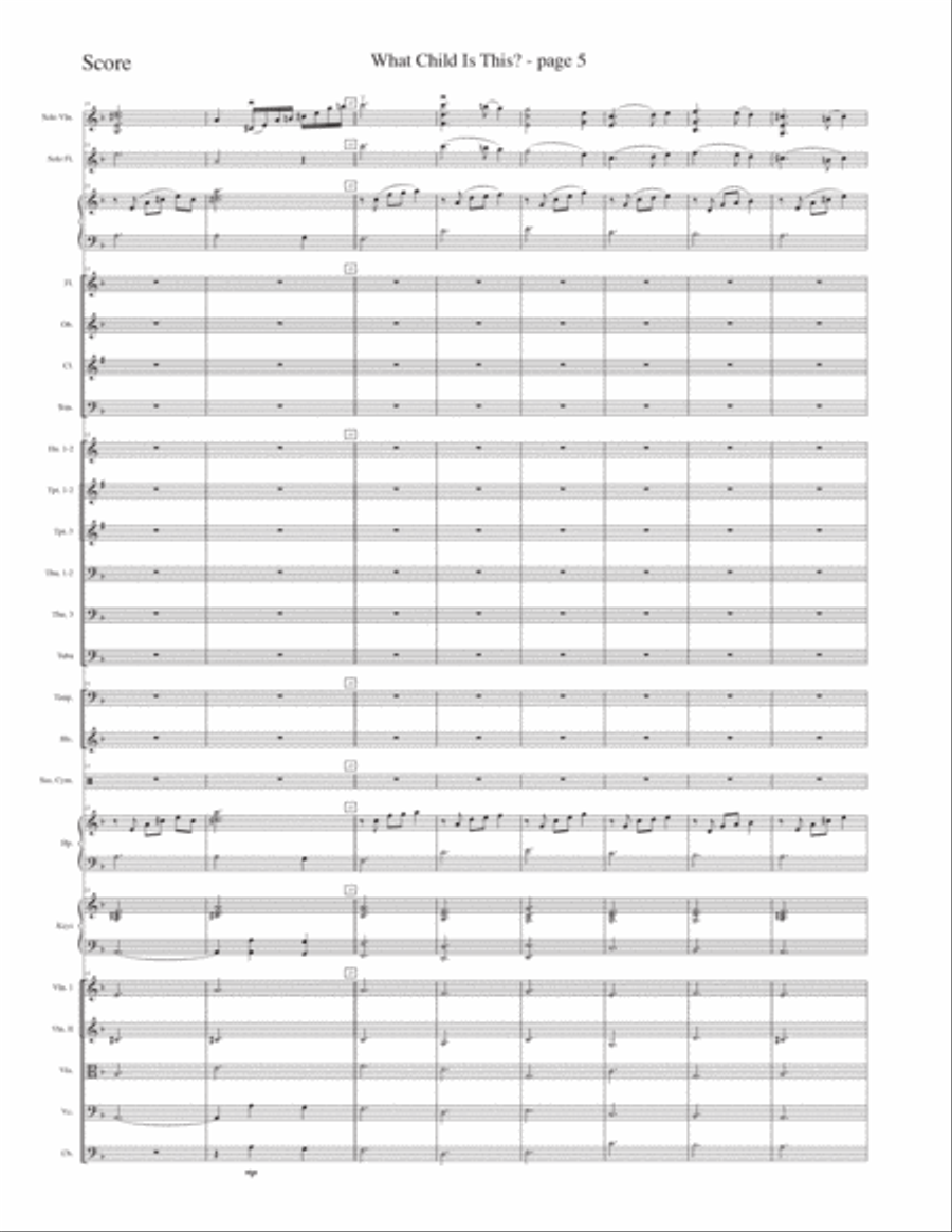 What Child Is This? Full Orchestra scores gallery preview page 5