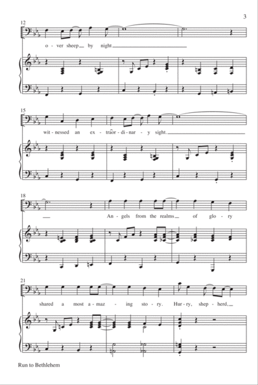Run to Bethlehem 4-Part scores gallery preview page 4
