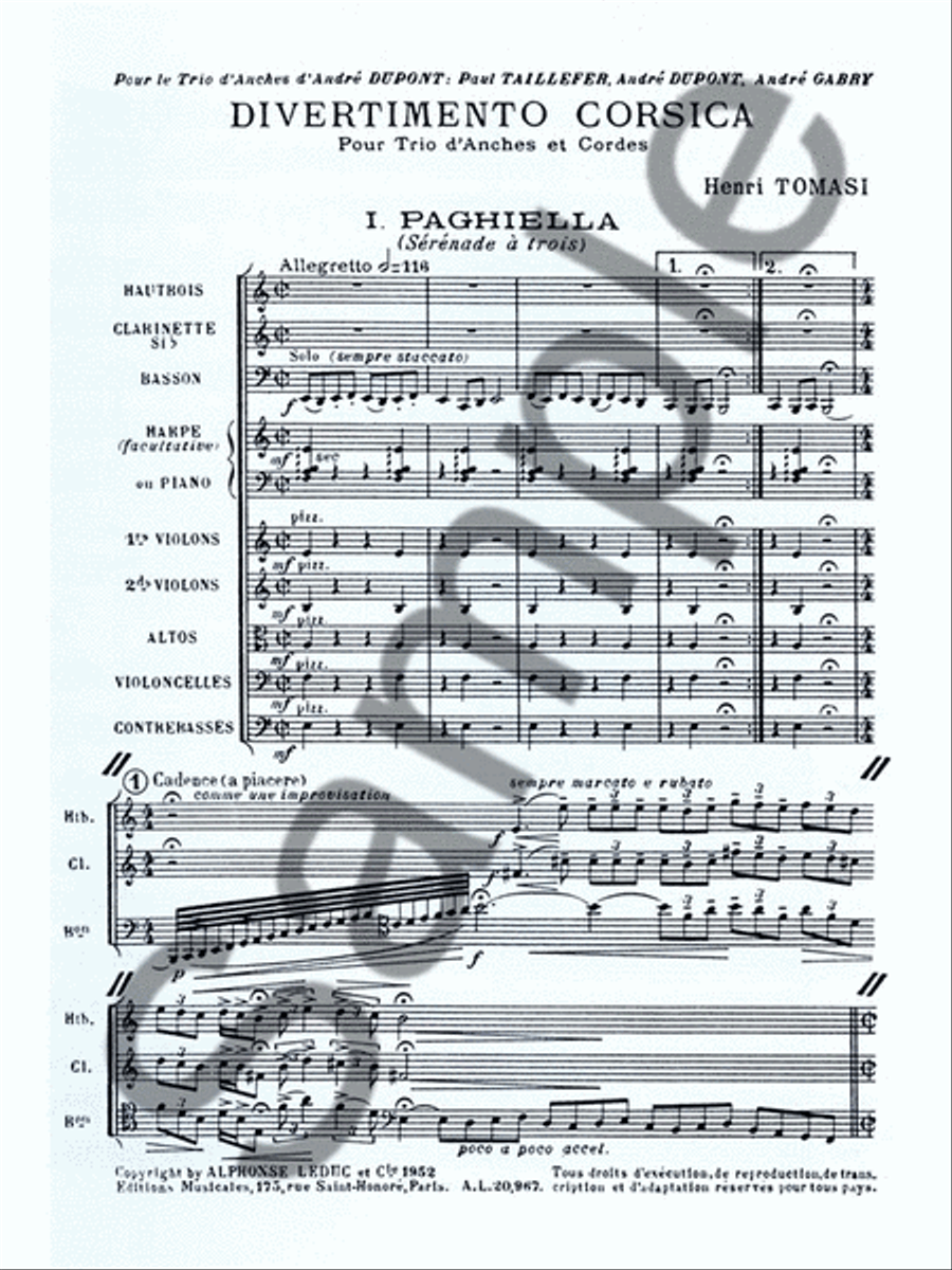 Divertimento Corsica (orchestra-chamber) Collection / Songbook scores gallery preview page 2