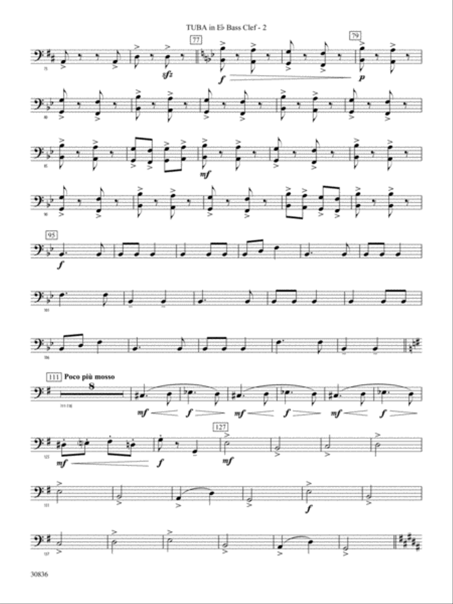 The Rakes of Mallow (from the Irish Suite): (World Part) E-flat Tuba B.C. Concert Band scores gallery preview page 2