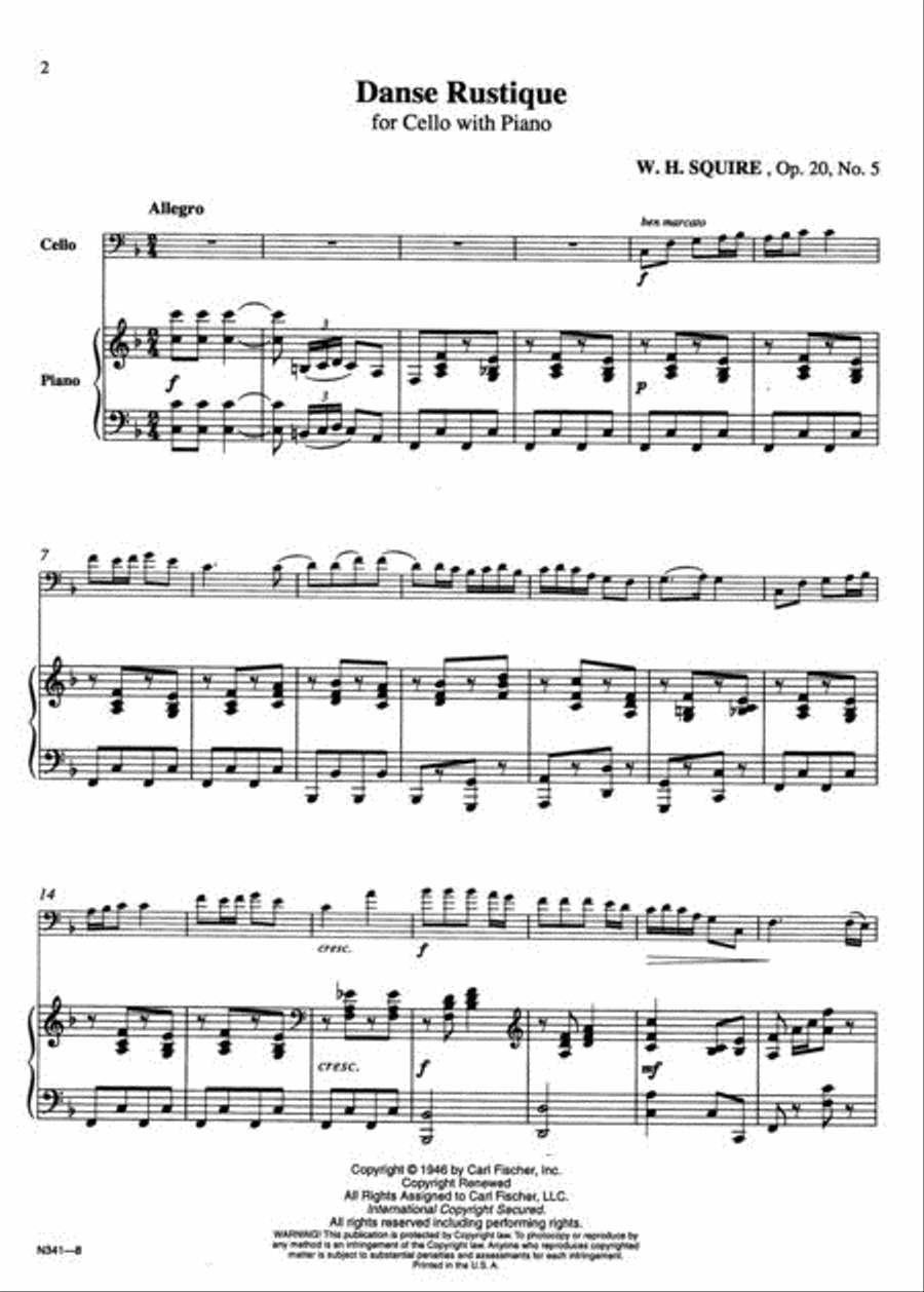 Danse Rustique, Op. 20, No. 5 Piano Accompaniment scores gallery preview page 2