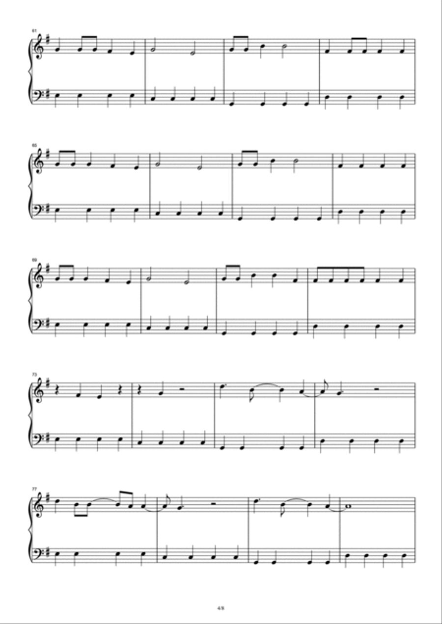 Bad Blood Piano Solo scores gallery preview page 4