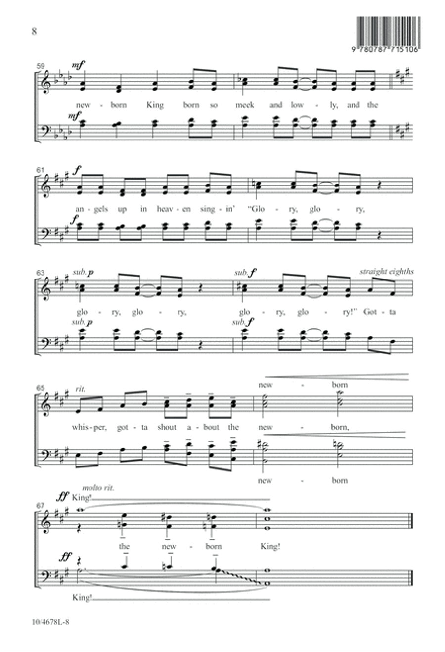 Gotta Whisper, Gotta Shout! 4-Part scores gallery preview page 8