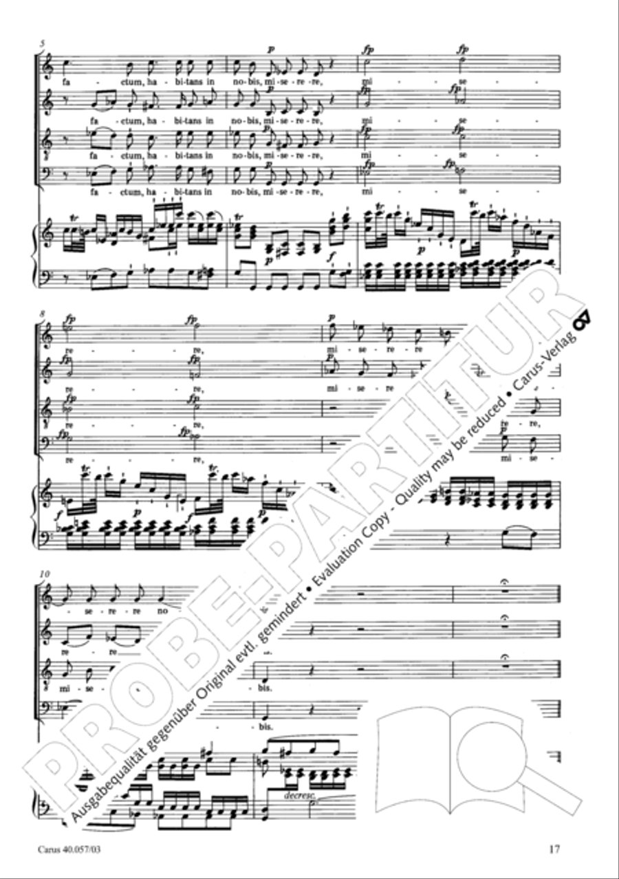 Litaniae de venerabili altaris Sacramento in Es 4-Part scores gallery preview page 18