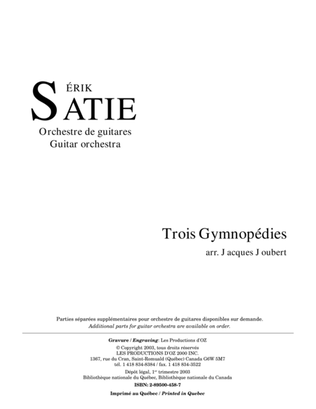 Book cover for Trois Gymnopédies